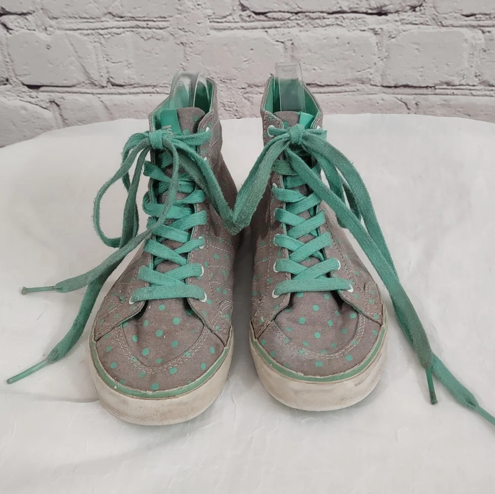 Vans girls grey polkadot hi-tops